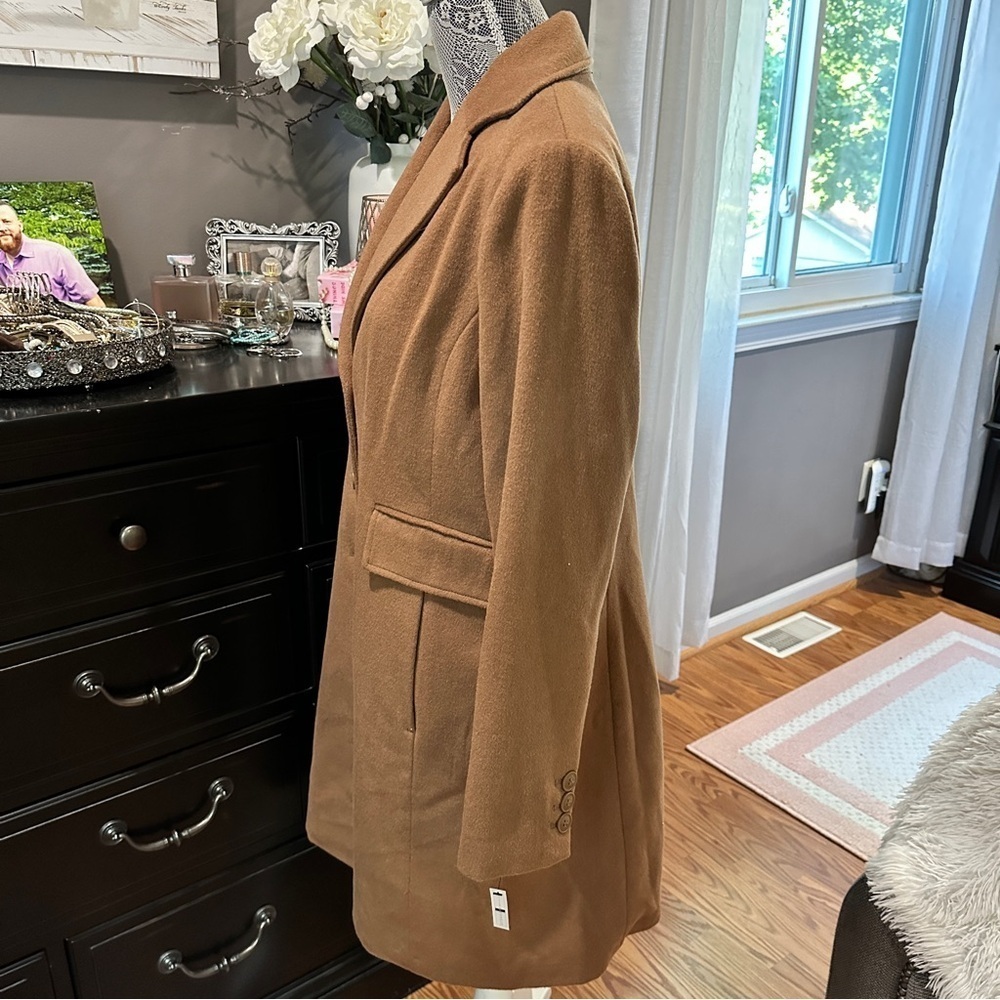Halogen Camel Wool-Blend Coat Women’s Size 12 NWT - Picture 8 of 16